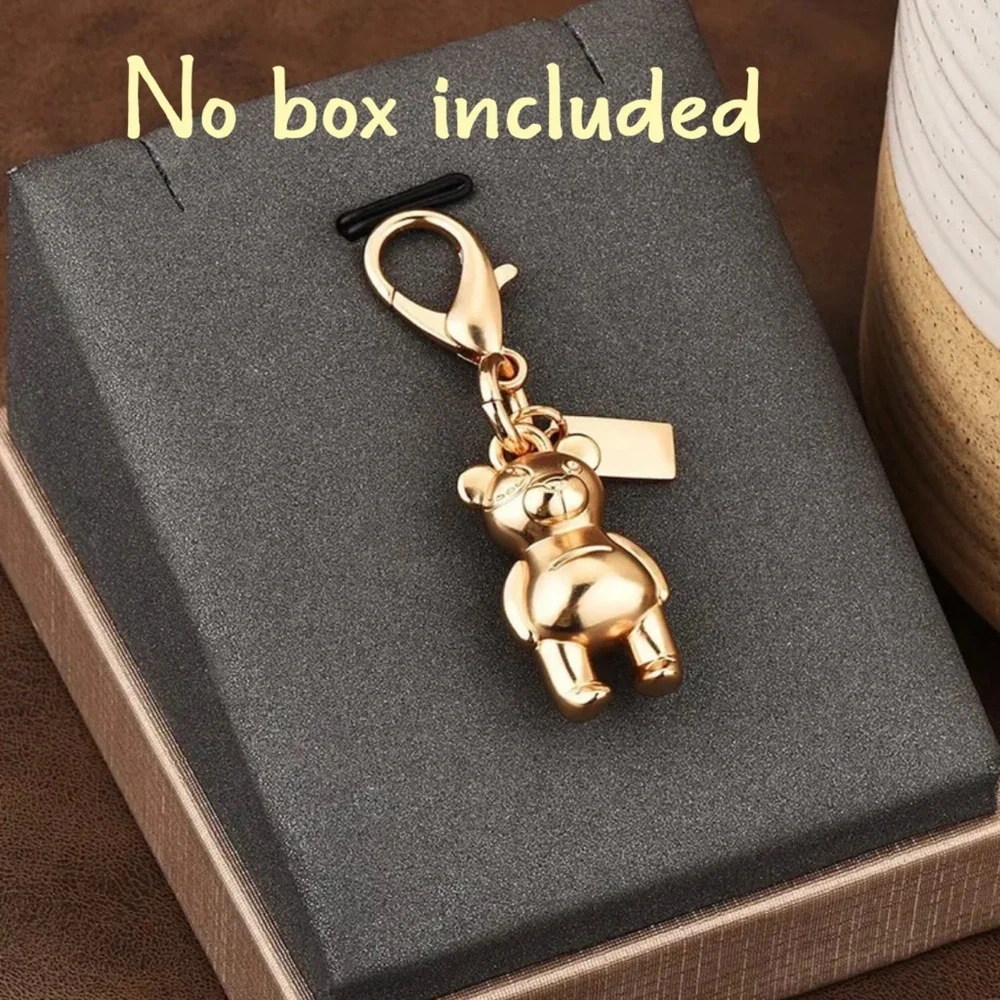 Bear, Gold tone Teddy Bear Bag Charm, NEW